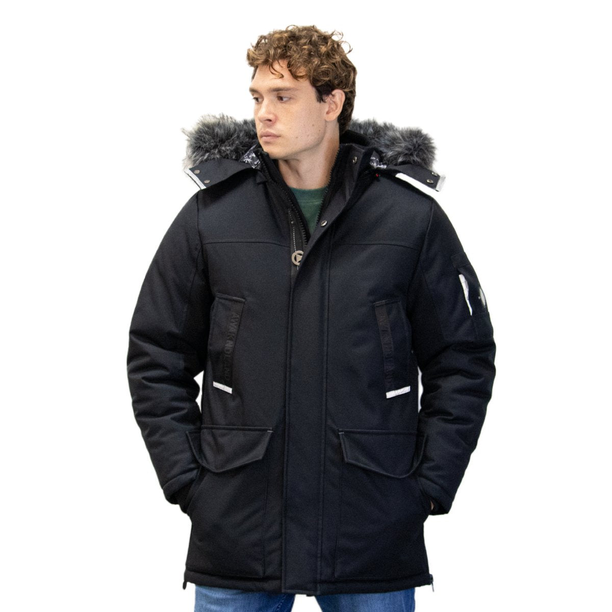 Awakndland black parka