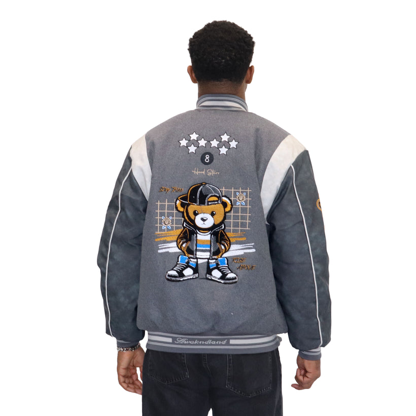 "Heritage Bear" Melton Wool Blend Jacket