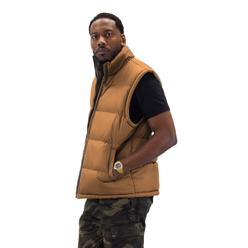 Timber utility vest, front view; CAD-color-adjusted draft photograph