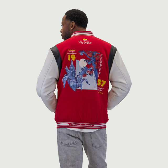 Red Kumo Varsity Jacket